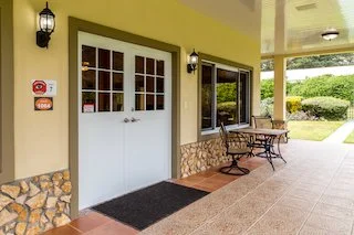 Terrace space for coffee